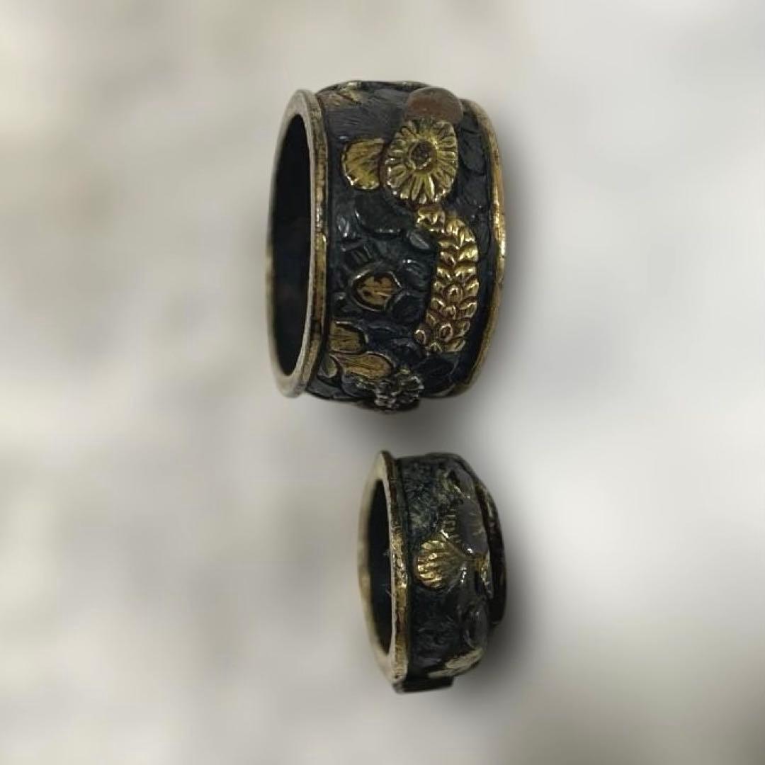 B-31 縁頭　金銀象嵌　武具　刀装具　装飾品　美術品　工芸品　刀　銅製　日本刀