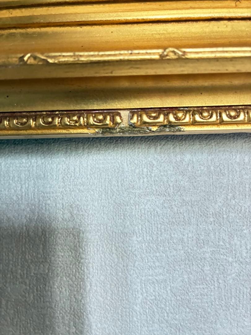 バラの油彩画 金色フレーム付きyoko 作　肉筆サインあり