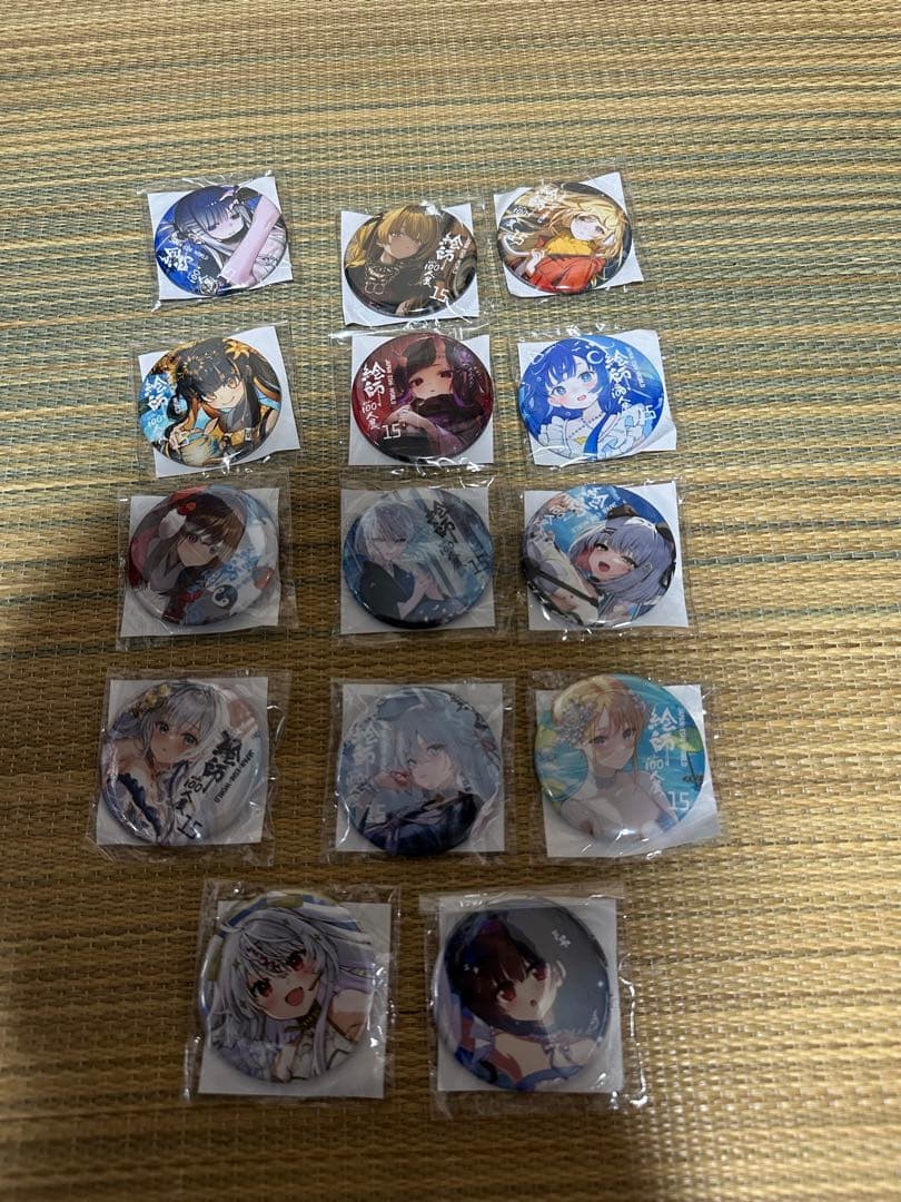 (値下)絵師100人展　歴代缶バッジセット