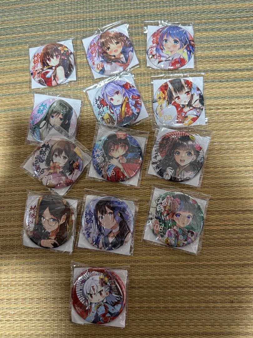 (値下)絵師100人展　歴代缶バッジセット