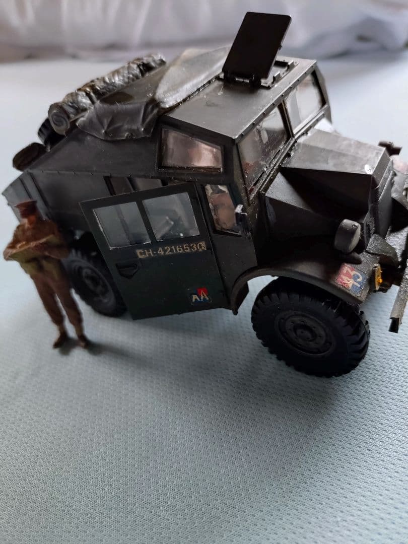 新春セール！ジオラマフランス戦線での英軍車両とバイクフィギュアセット バイシクル