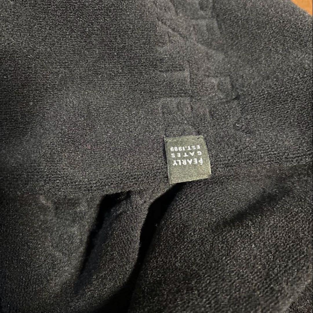 パーリーゲイツ　ロゴパイルJQブラックパーカーサイズ2