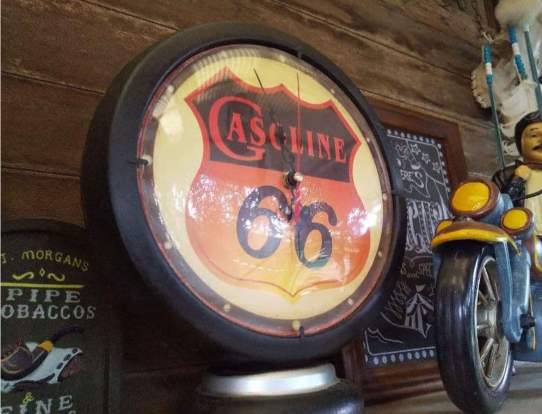 アメリカン雑貨ガスランプ型置き時計 レトロ、アンティーク風