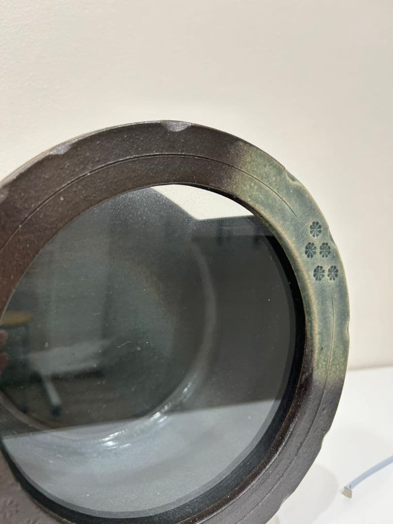 円形陶器メダカ鉢 小型　金魚鉢