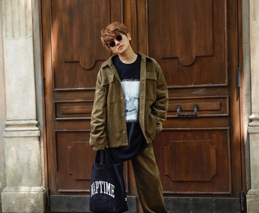 ナップタイム naptime. コーデュロイ Nissy 西島隆弘　カーキ