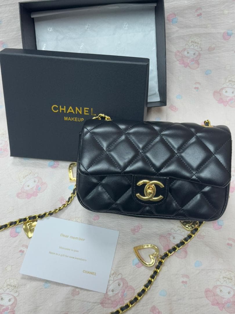 VIP顧客 ★ ブラックレザーショルダーバッグ okda