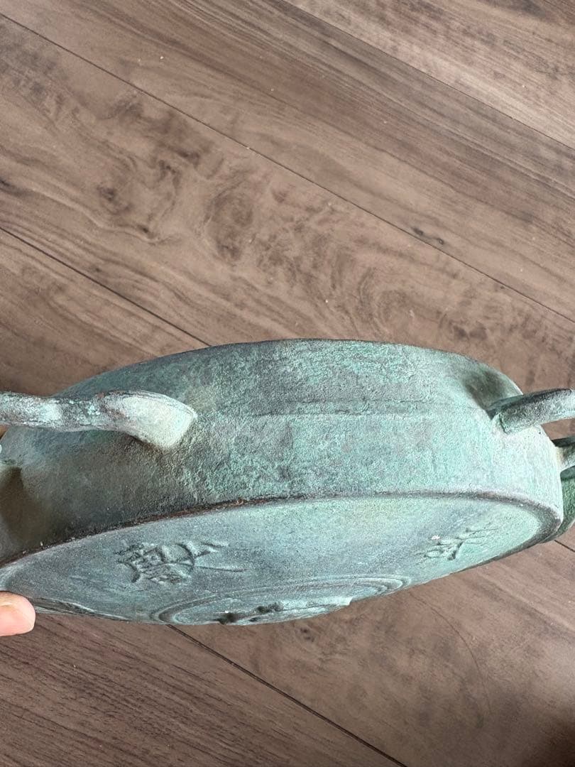 鰐口 古銅 重量3kg 仏具 仏教美術 古美術 骨董 鳴物 鐘 梵音具