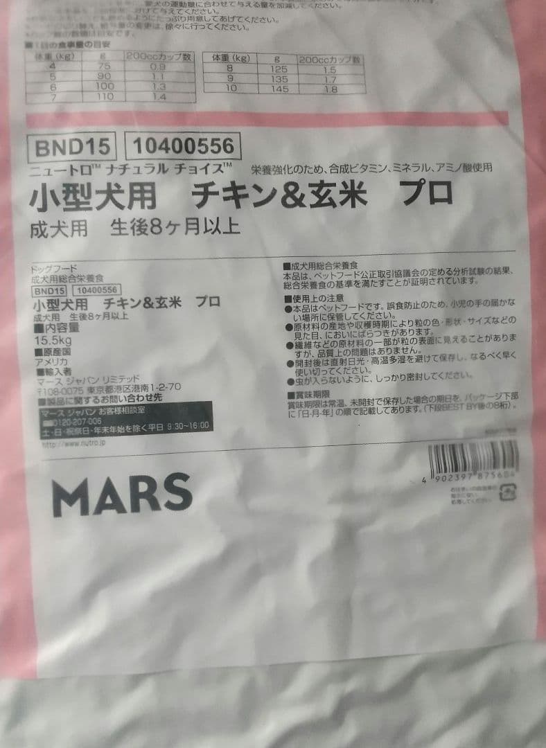 ニュートロナチュラルチョイスチキン小型成犬用プロ