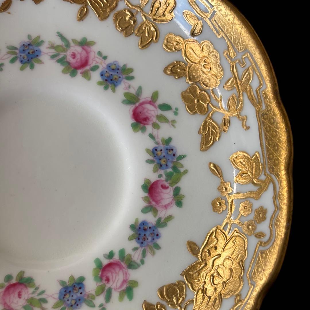 ハマースレイ　薔薇　金彩　スープカップ　2客セット