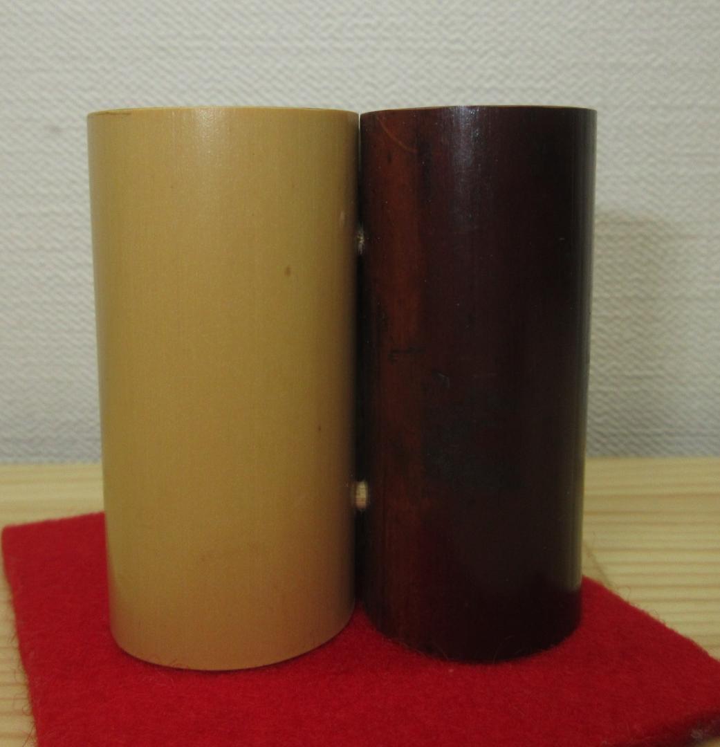 送料込【逢絢亭・新品】茶道具 竹三ツ輪蓋置 表千家好 木地 木製 宮下竹憲 共箱