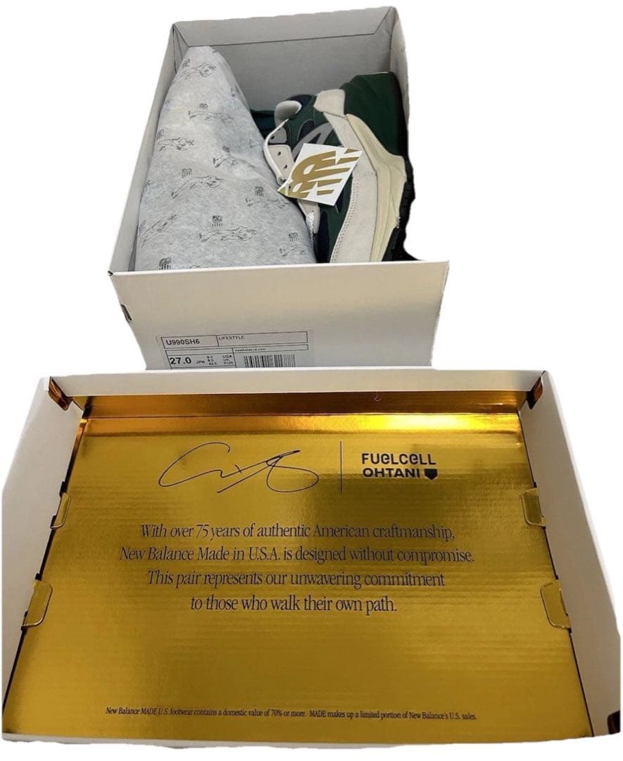 大谷　ニューバランス　スニーカー　27.0cm ドジャース　990V6