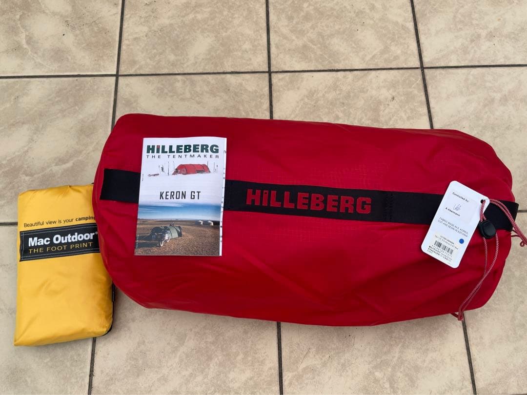 Hilleberg ヒルバーグ ケロン4GT レッド　フットプリント付