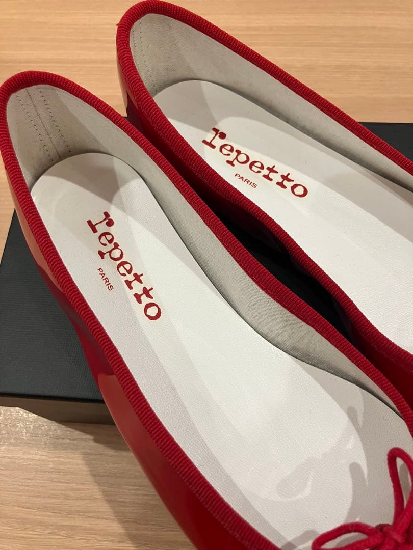 repetto レペット バレエシューズ 新品用 サイズ 23.3cm 値下 赤