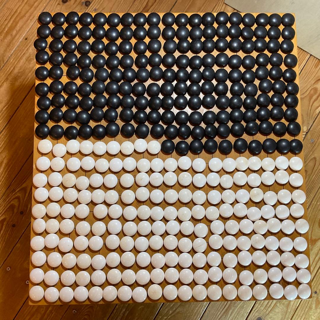 う*ぎ様 美品！高級 碁石 蛤 那智黒 35号 特大 碁笥