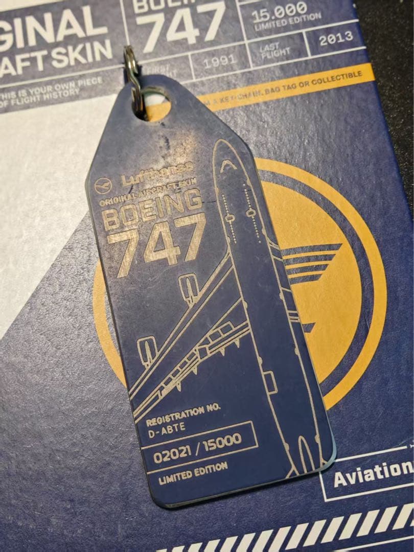 LH Lufthansa Aviationtag B747-400 紺色