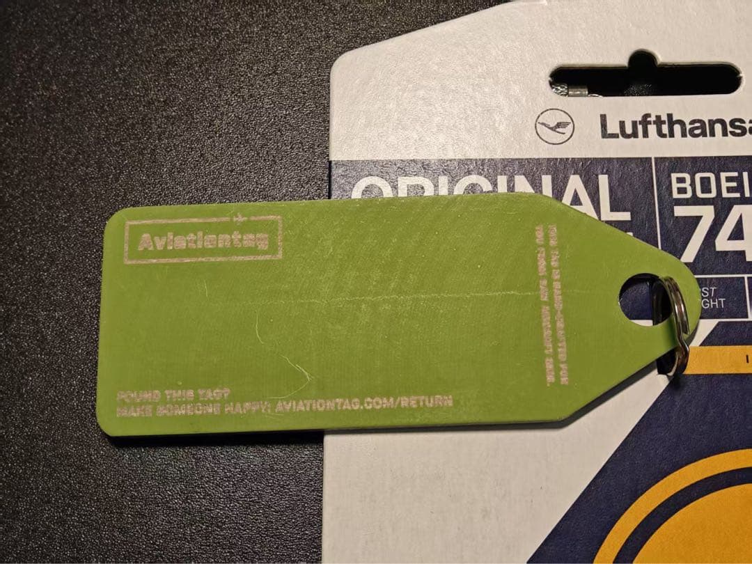 LH Lufthansa Aviationtag B747-400 紺色