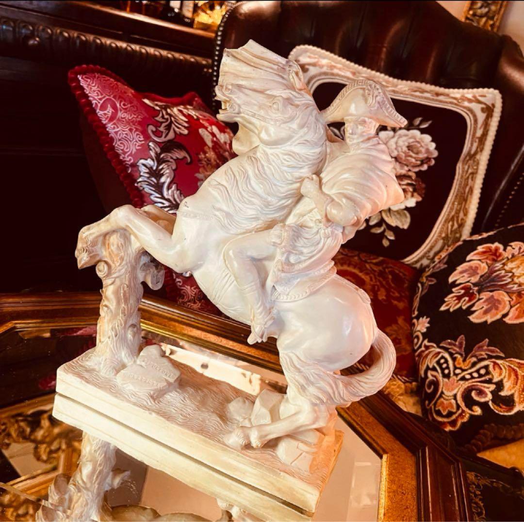 湯布院アンティーク イタリアサンティーニ 西洋彫刻 ナポレオンオブジェ置物ローマ