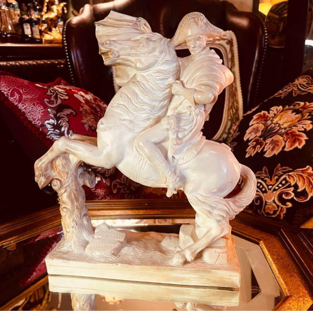 湯布院アンティーク イタリアサンティーニ 西洋彫刻 ナポレオンオブジェ置物ローマ