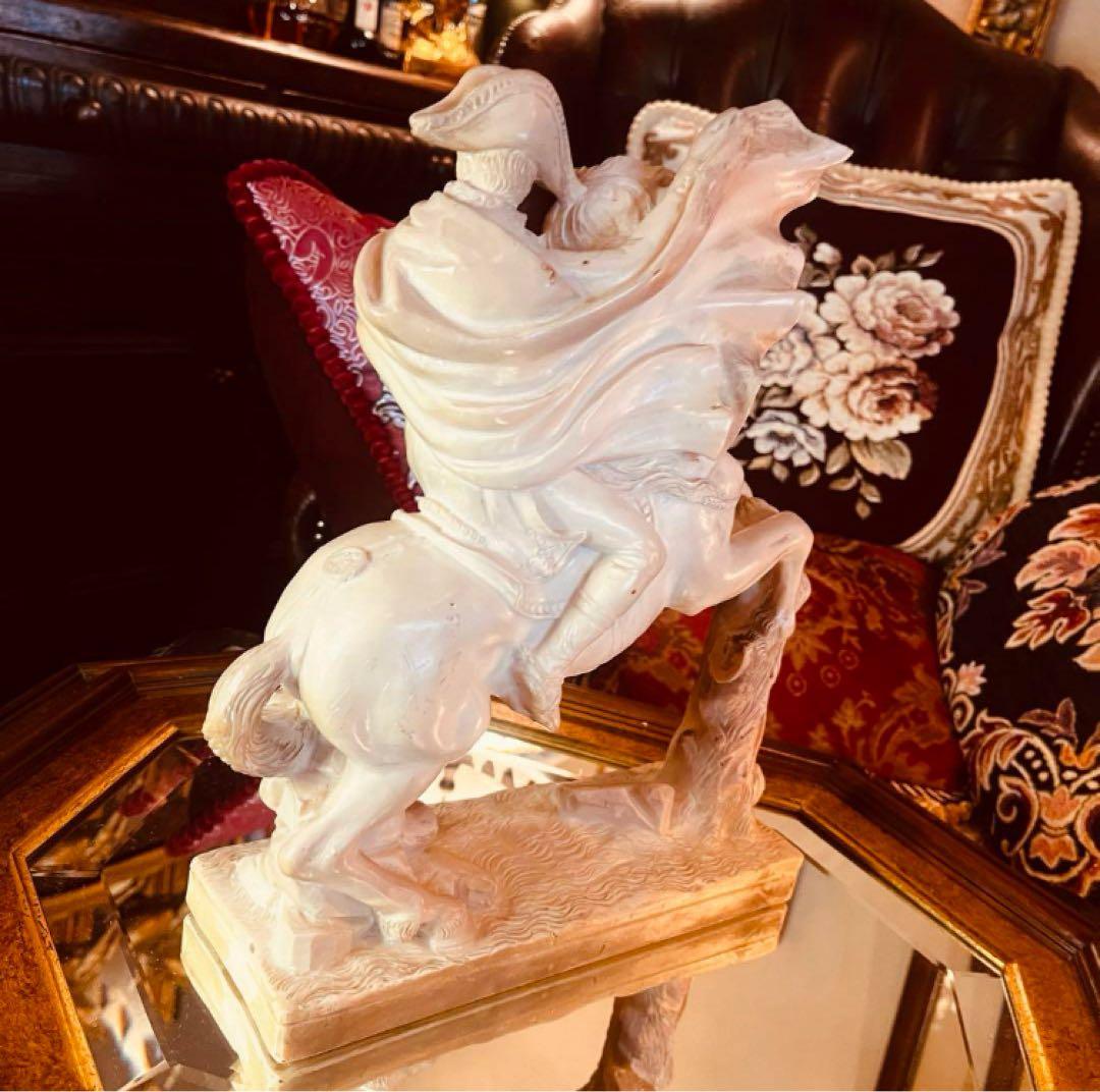 湯布院アンティーク イタリアサンティーニ 西洋彫刻 ナポレオンオブジェ置物ローマ