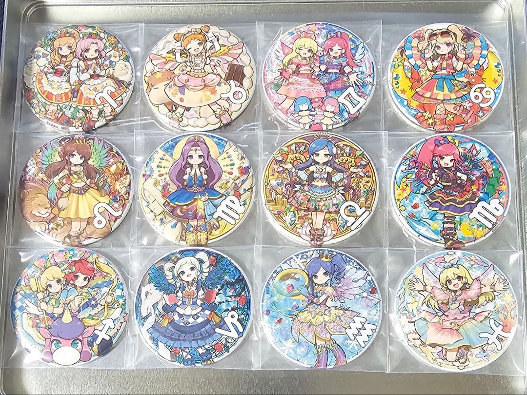 アイカツ　星座ドレス　マグネット缶バッジ
