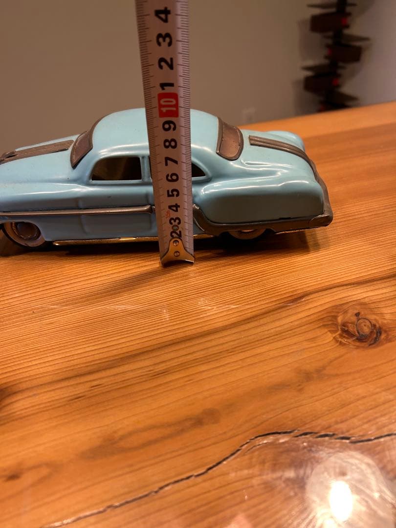 水色クラシックカー金属製モデル 自動車アンティークブリキ玩具