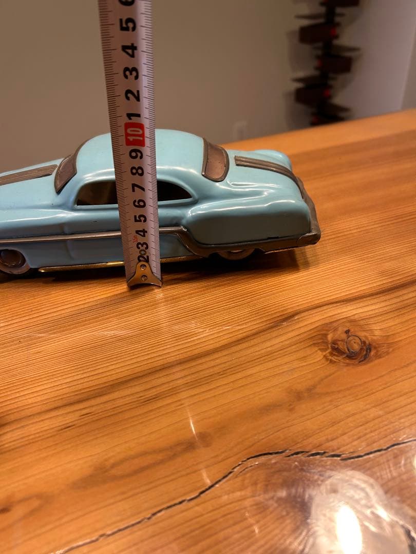 水色クラシックカー金属製モデル 自動車アンティークブリキ玩具