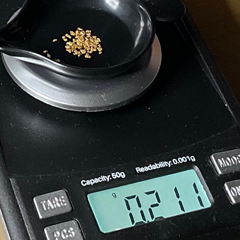 h*a様 ★砂金★北海道新十津川町　総富地川産★ 0.211g