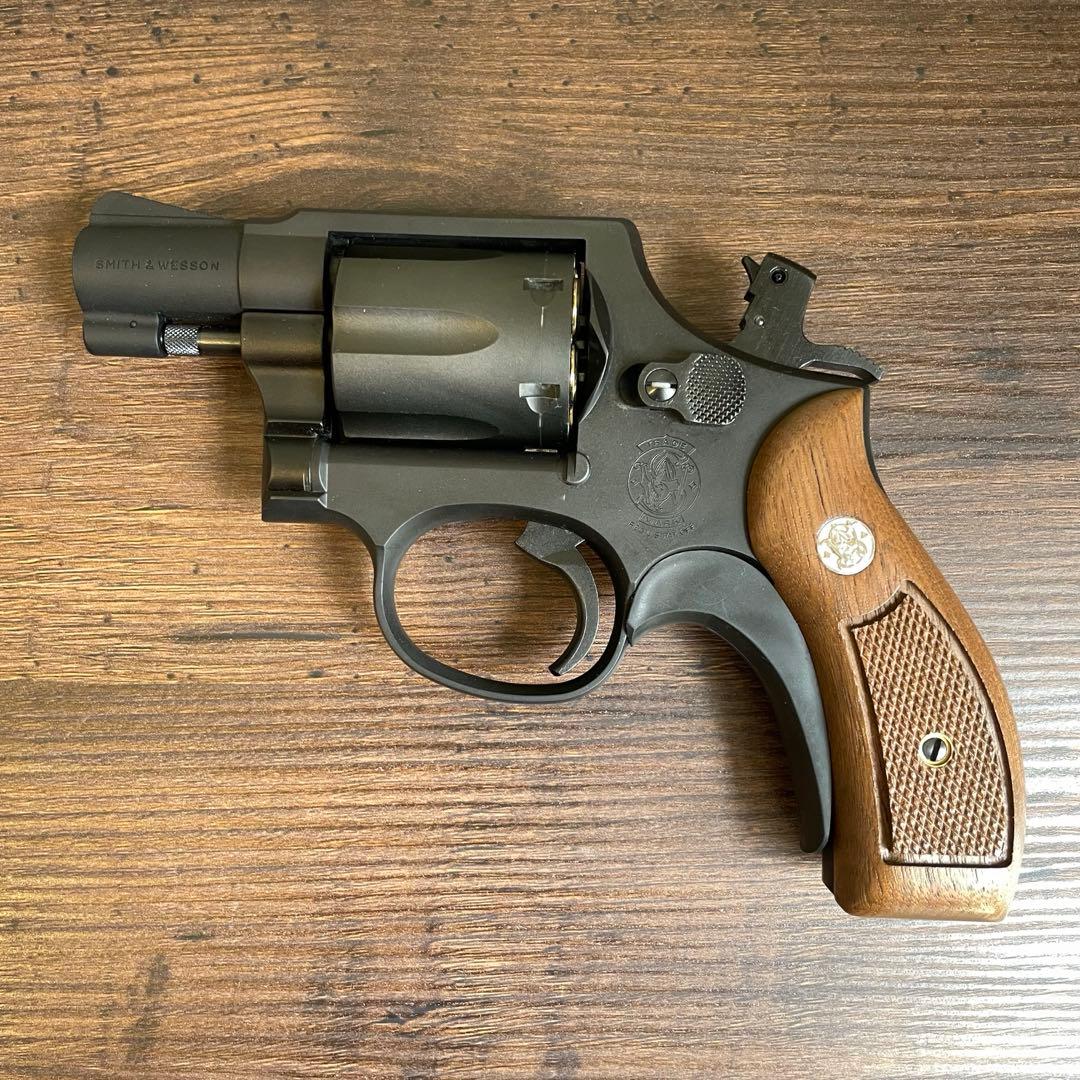 タナカワークス S&W M10 木製グリップ&アダプター付 ガスリボ
