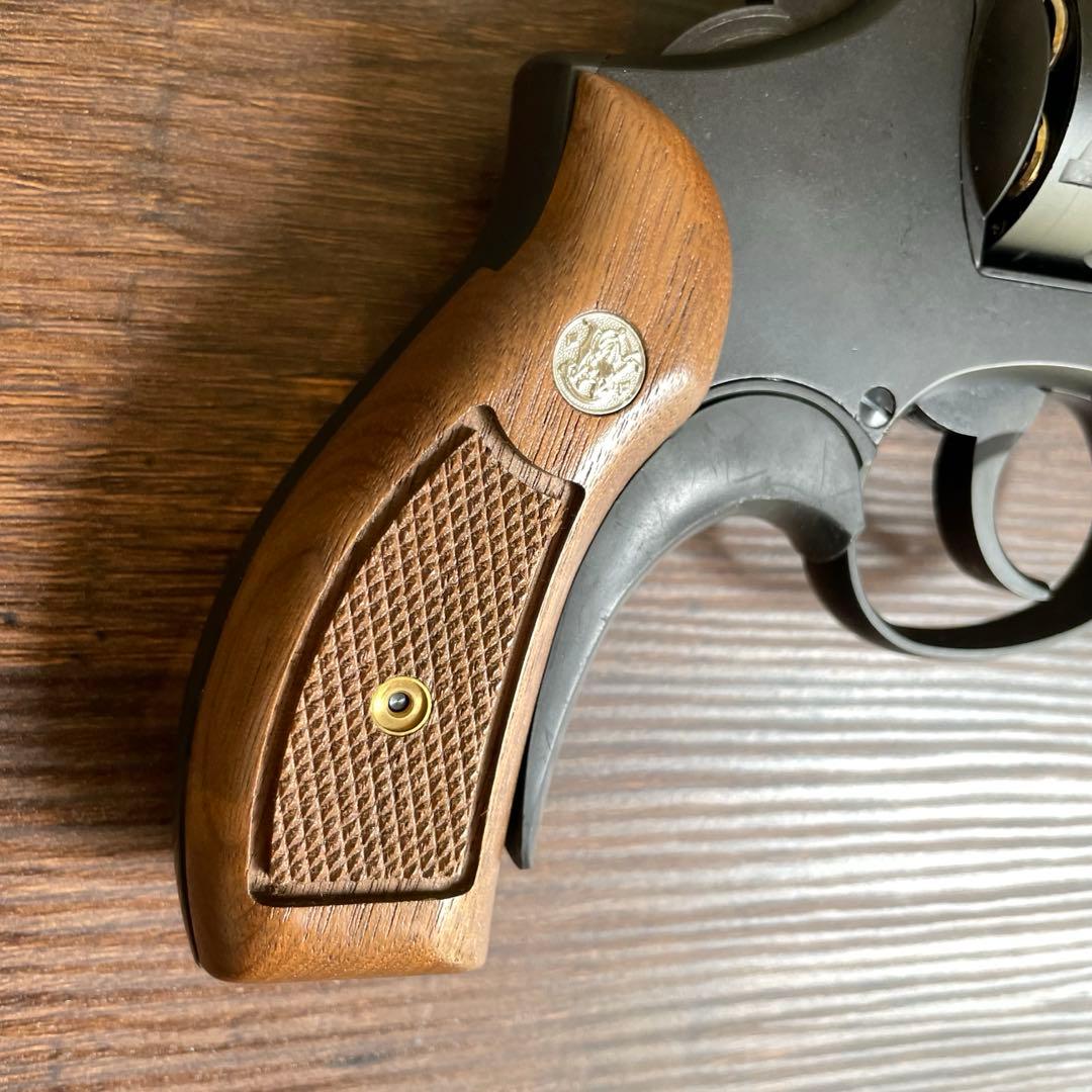タナカワークス S&W M10 木製グリップ&アダプター付 ガスリボ
