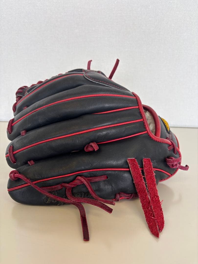 ミズノプロ オーダー 軟式グローブ 右投げ 黒/赤