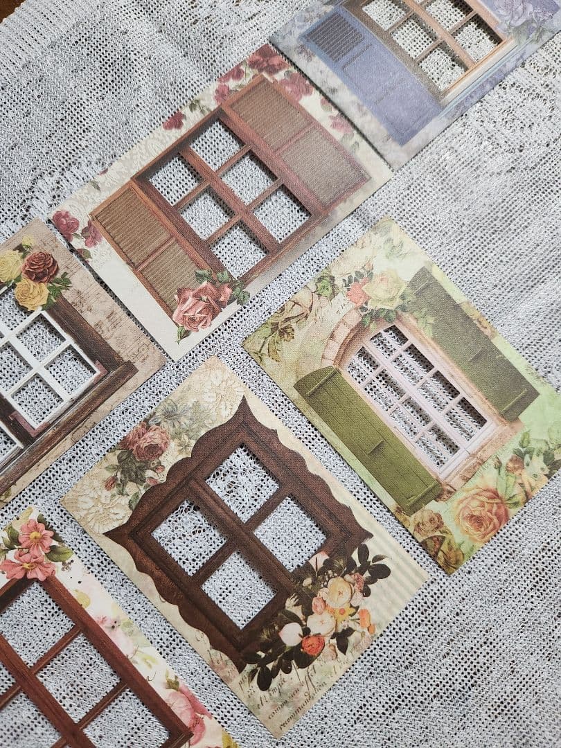 コラージュ素材 窓 窓枠 扉 蝶々 おすそ分け