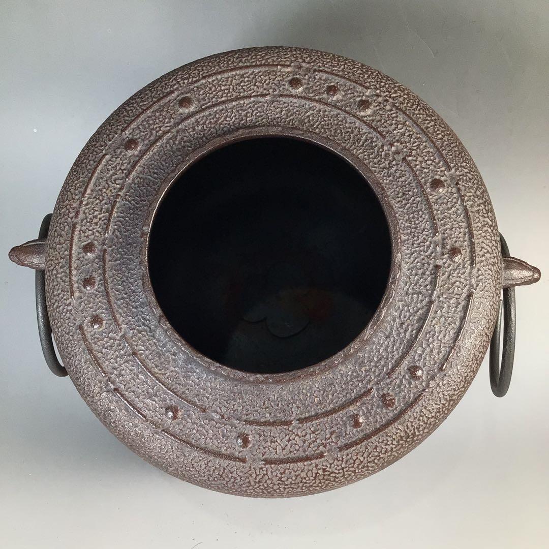 Ｎ９６２　茶釜　『人間国宝　高橋敬典造』『万代屋釜』　共箱　茶道具