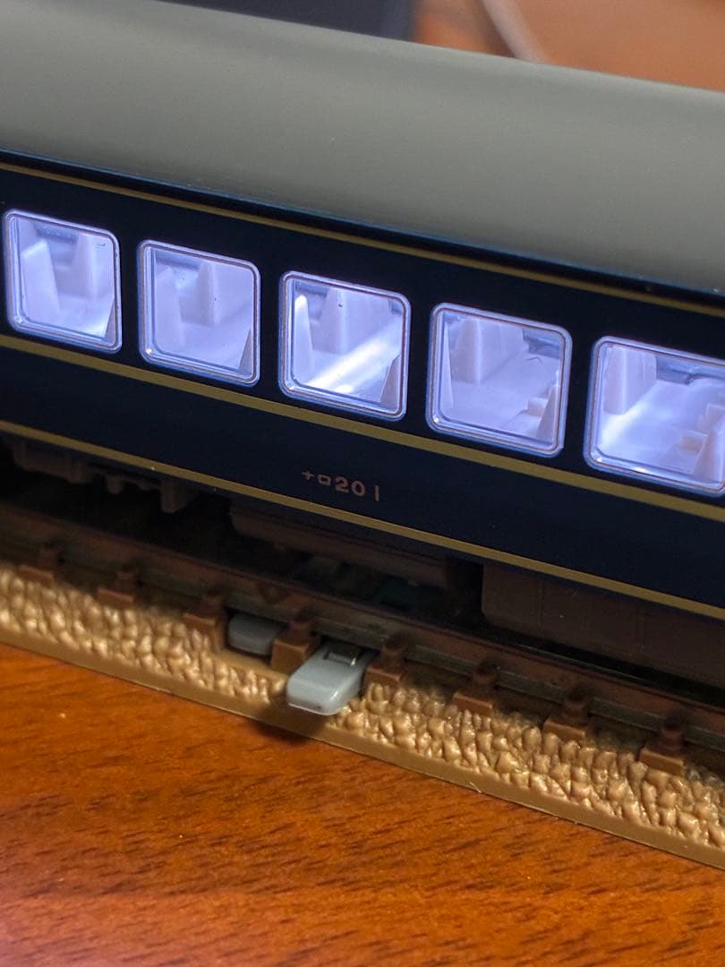 20系客車あさかぜ6両　kato ライト室内灯点灯確認済