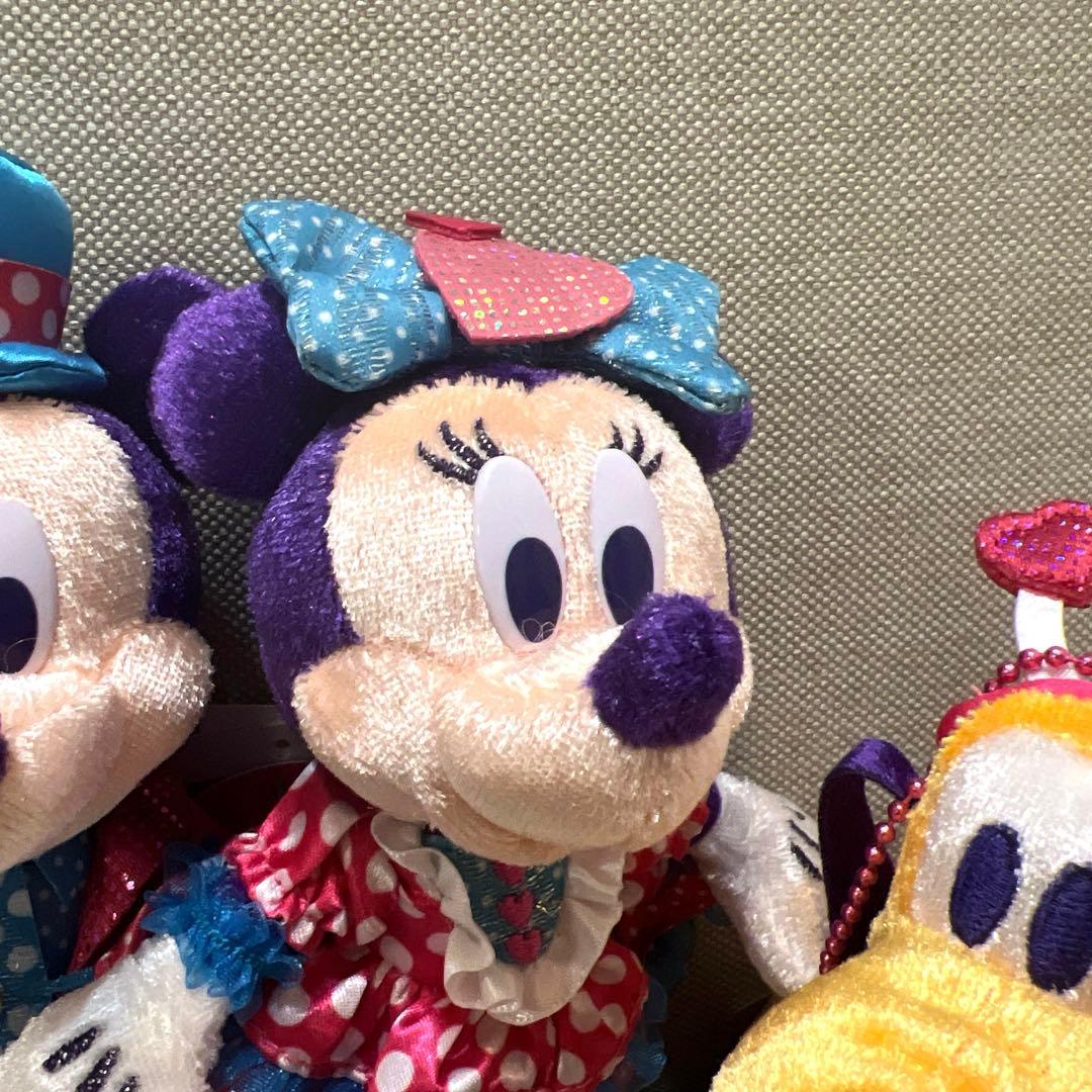 3個セット ミニパル ぬいぐるみバッジ ミッキー ミニー プルート　ディズニー