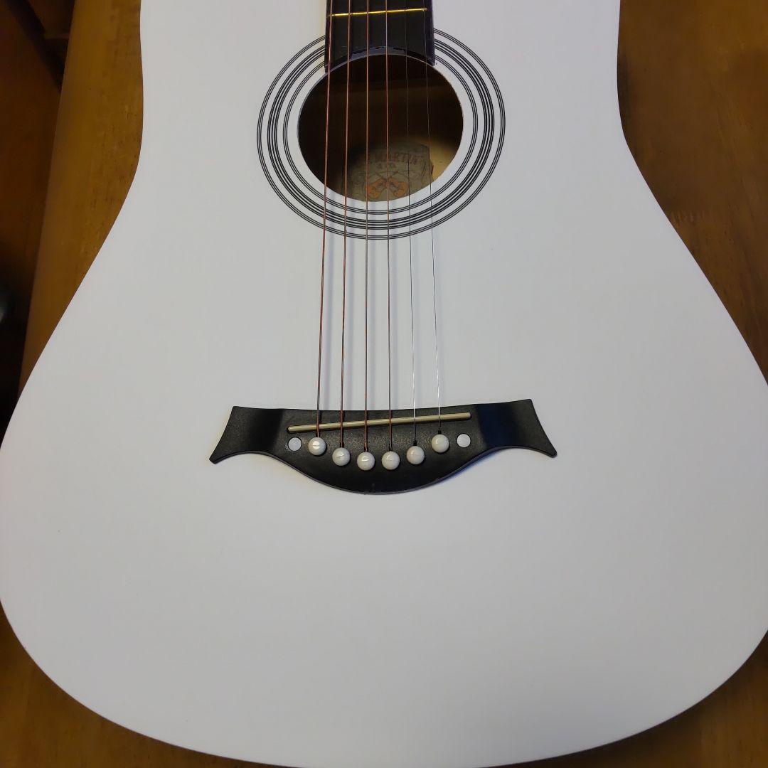 (新品！)ホワイトカッタウェイアコースティックギター