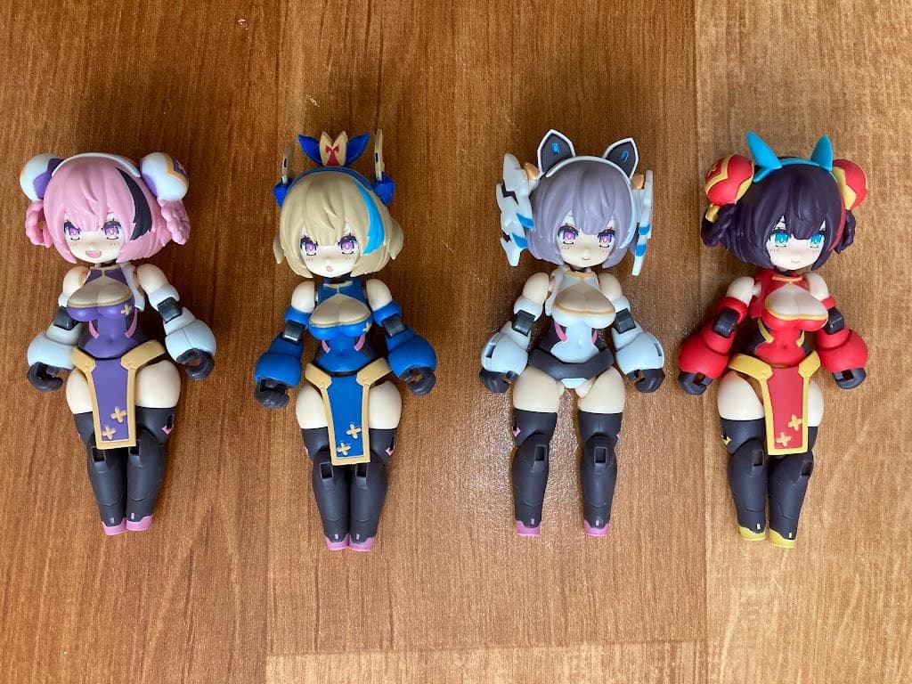 【開封品】デスクトップアーミー　玄武/青龍/白虎/朱雀　組立済4体セット