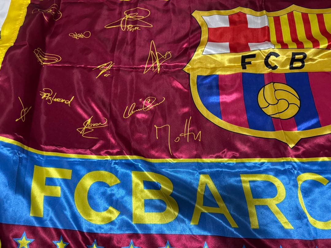 FCバルセロナ サイン入りフラッグ 2004-2005 現地購入