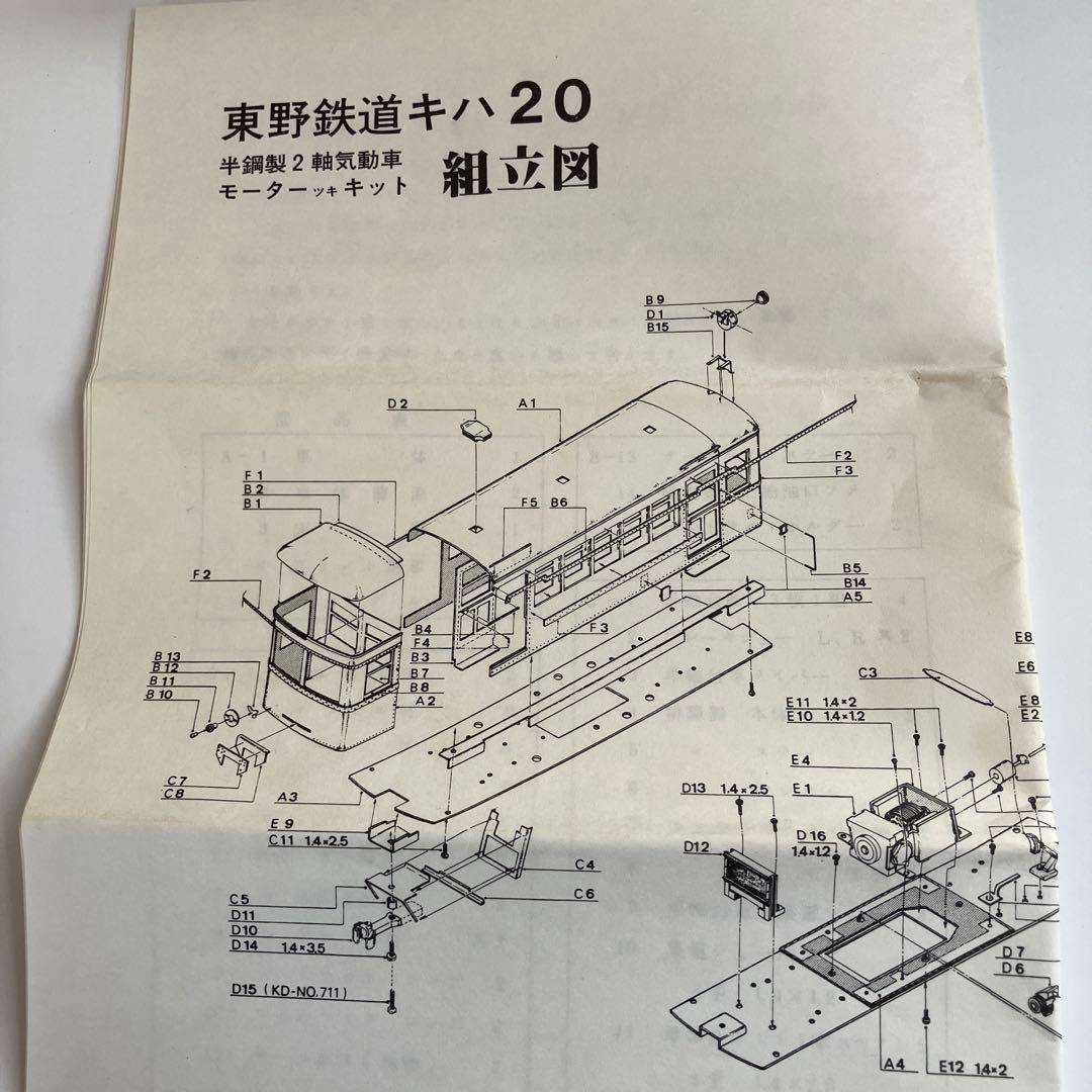 フクシマ模型　遠野鉄道キハ20 組み立てキット