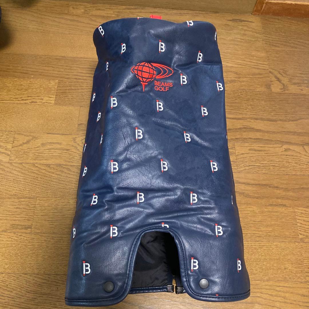 BEAMS ビームスゴルフ キャディバッグ オシャレ 可愛い ネイビー ティー柄