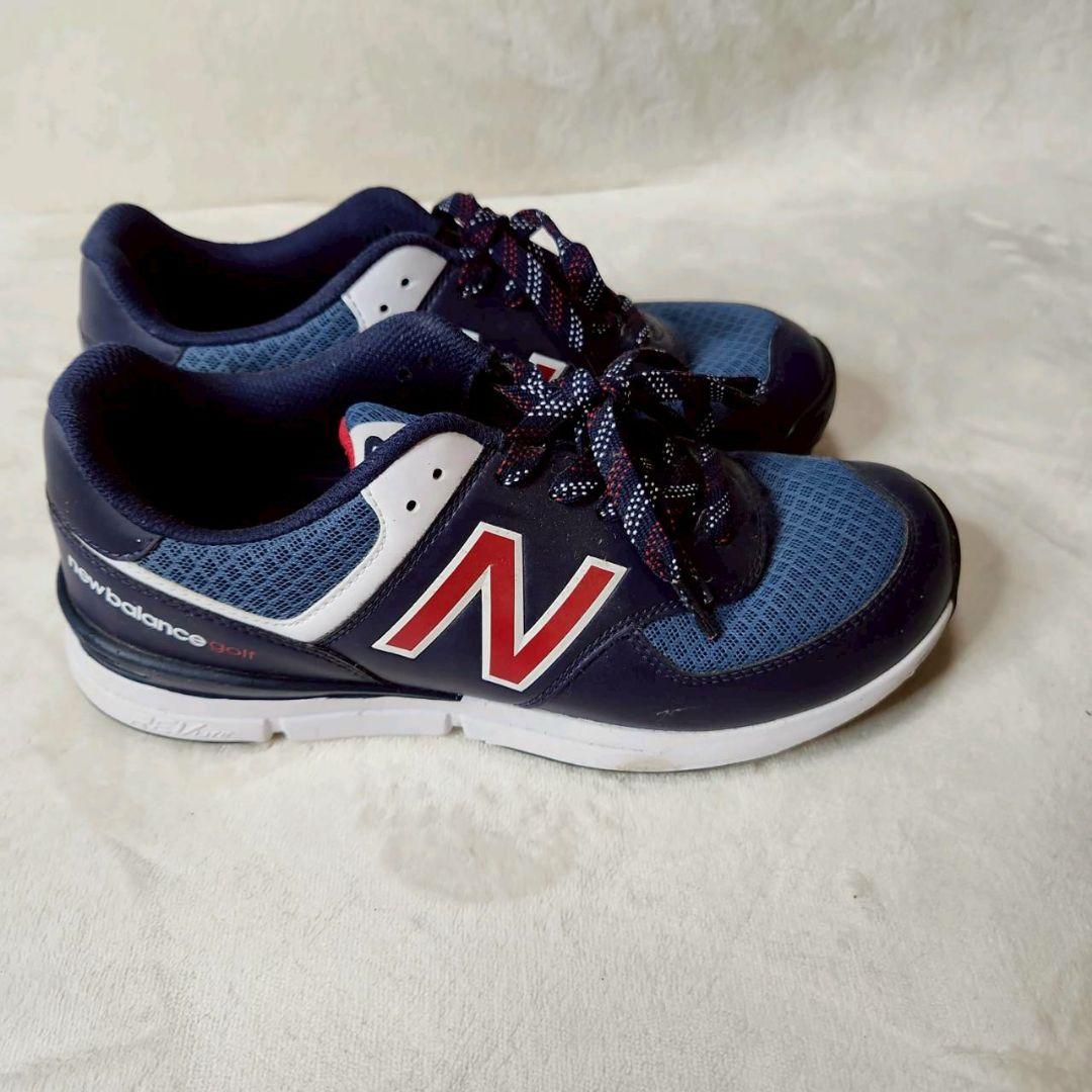 美品！ニューバランスゴルフ スパイクレスゴルフシューズ 24.5センチ ネイビー