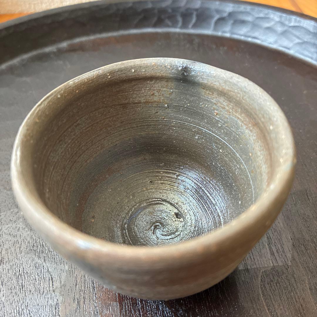 大江一人 青備前 ぐいのみ