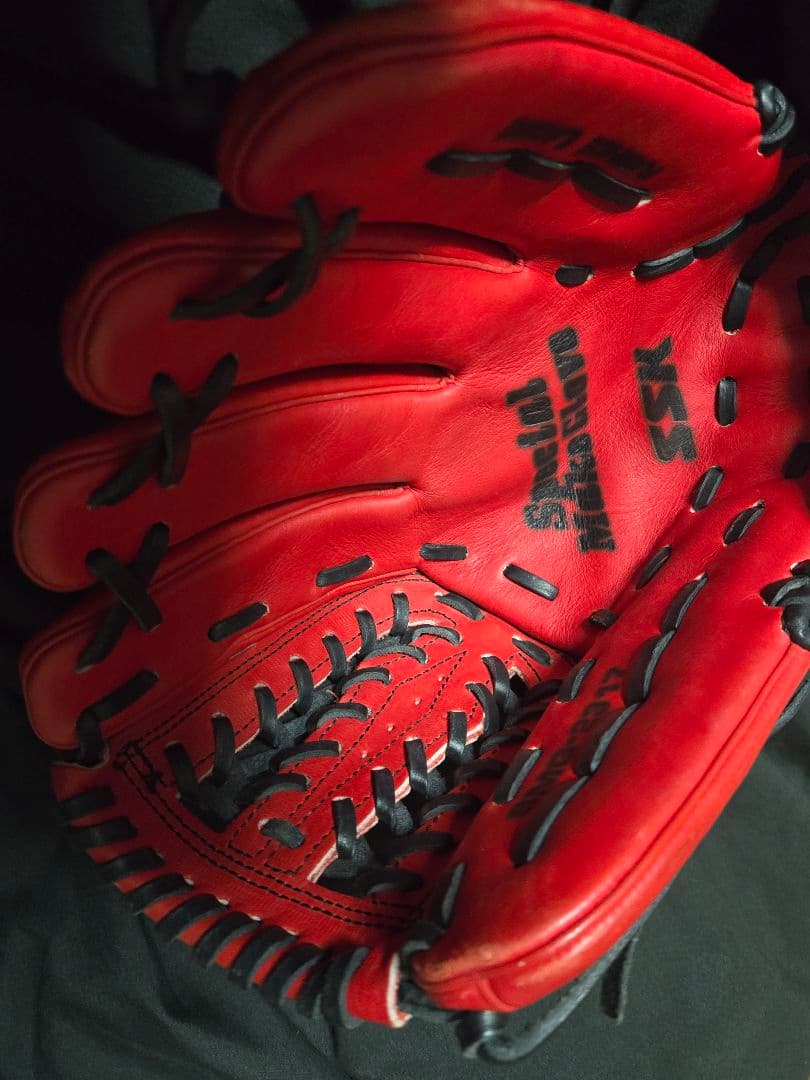 ssk 赤色　一般 軟式　野球用グローブ Special Make