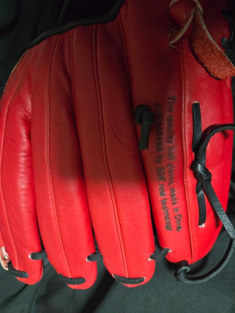 ssk 赤色　一般 軟式　野球用グローブ Special Make