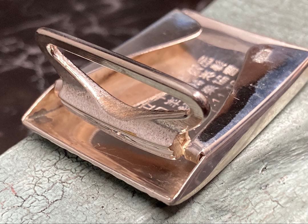 [A] 銀製 創立十周年記品 10年勤続表彰 東京証券業協曹 ベルトバックル