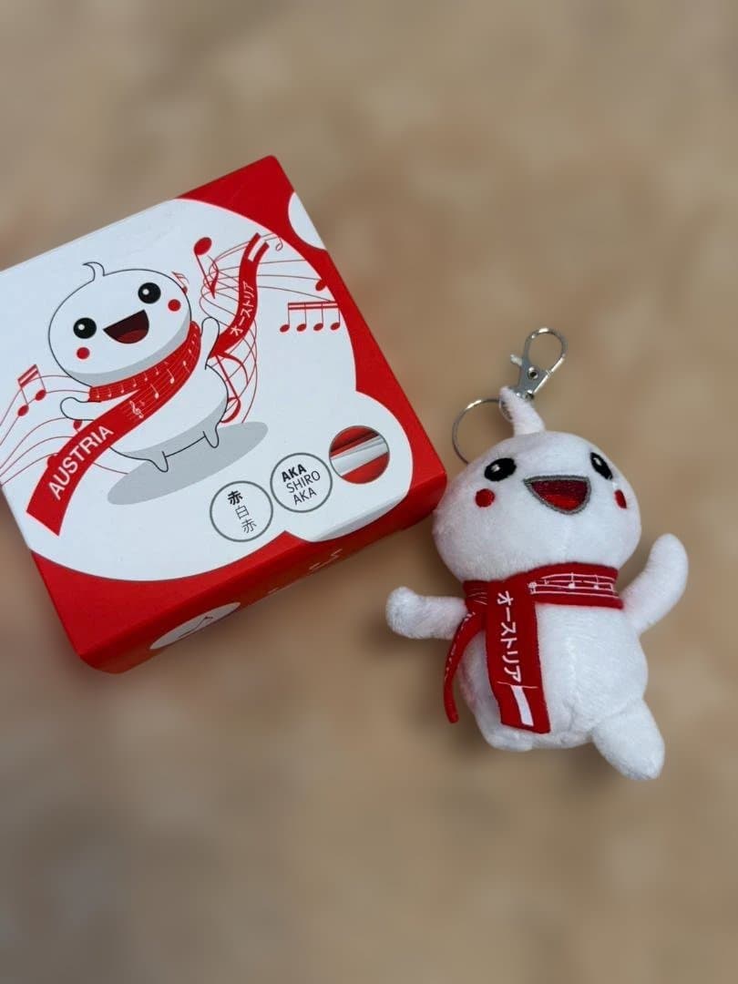 【新品未使用】2025大阪万博 オーストリア 赤白赤　キーホルダー