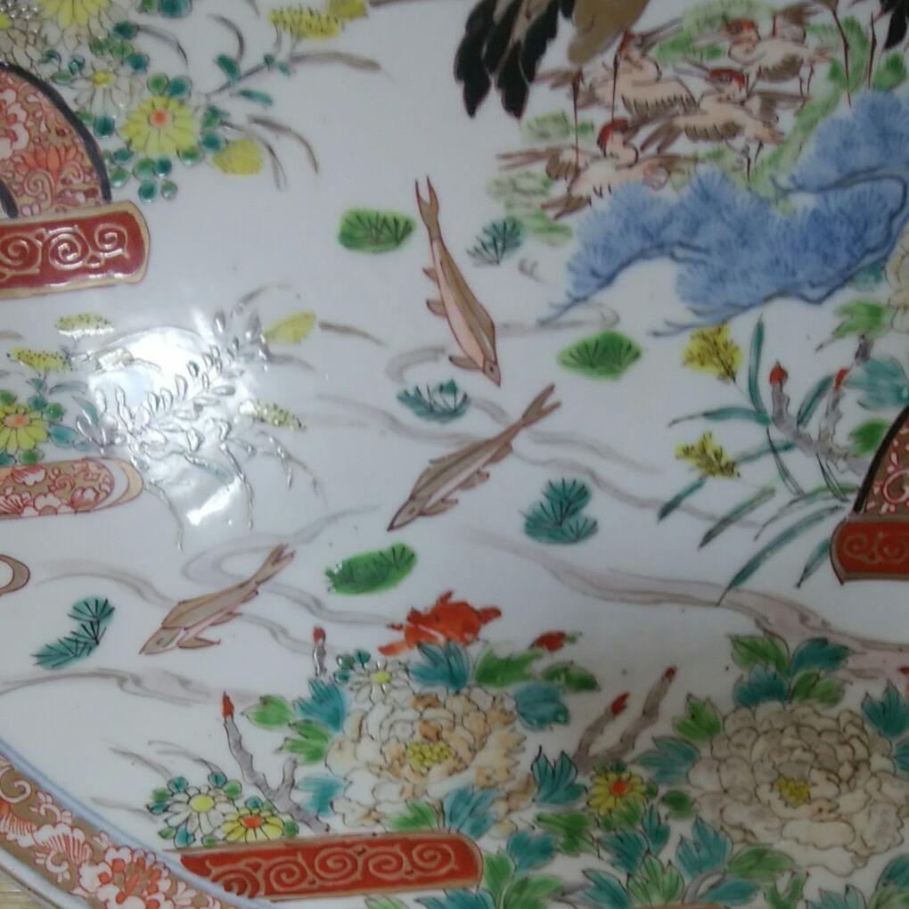 142  古伊万里焼　大皿　皇室御用達の辻家