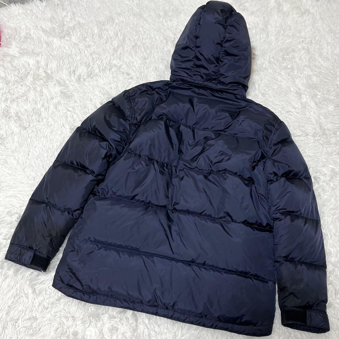 アブガルシア　ダウンジャケット　650グースダウン　XL ネイビー　刺繍ロゴ