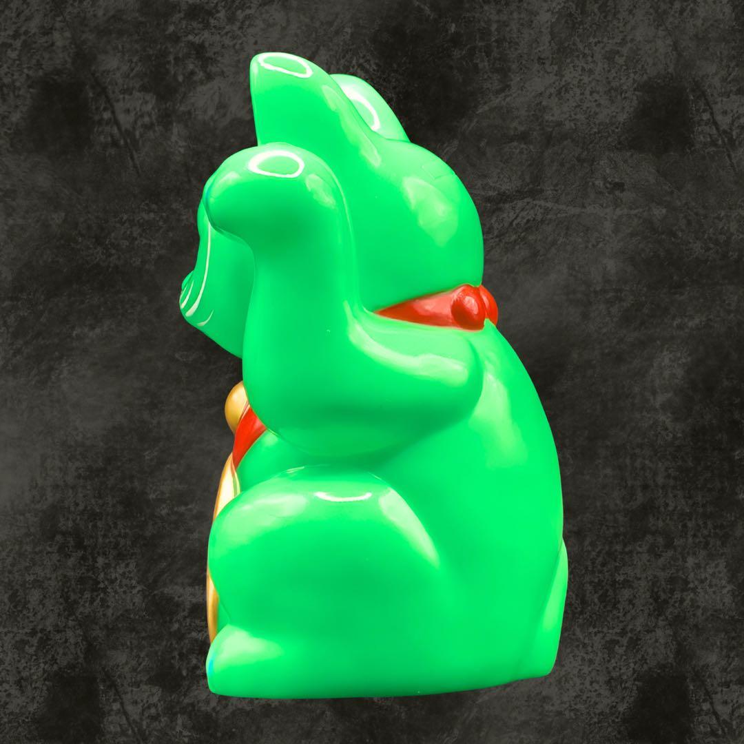 【美品】【正規品】REALHEAD リアルヘッド フォーチュンキャット 緑成型