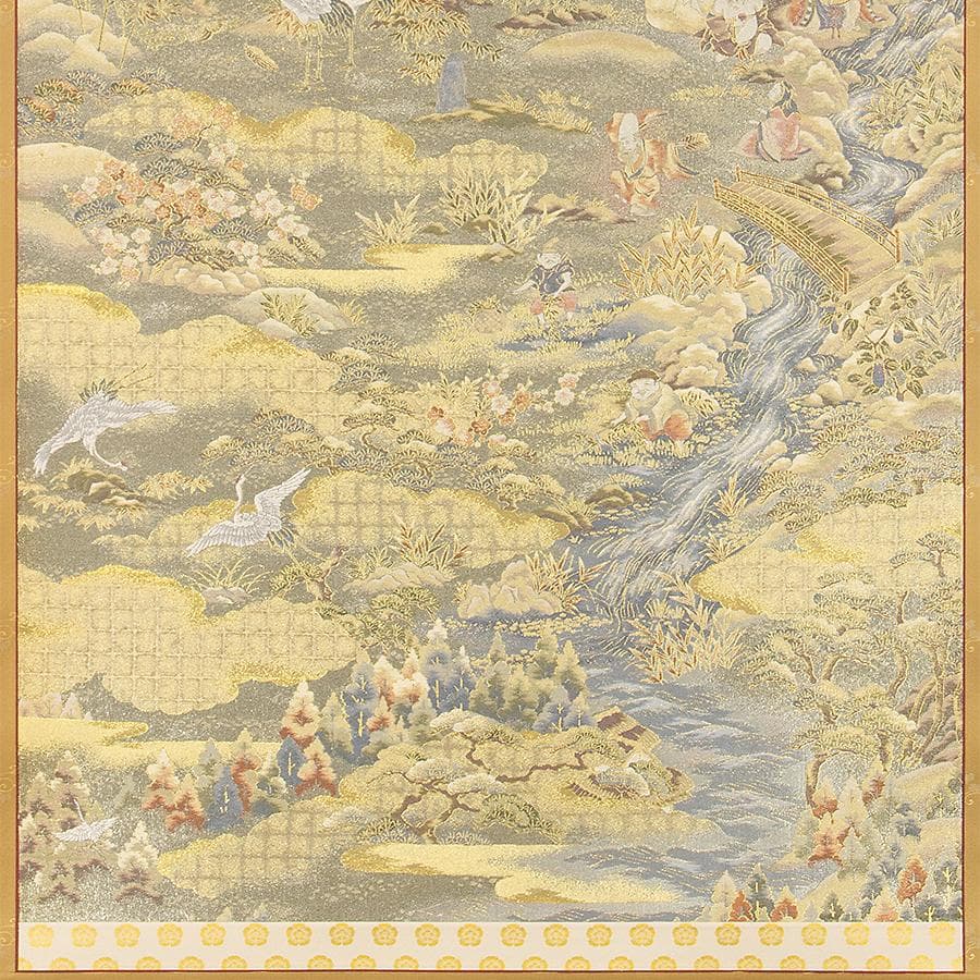 掛軸 高級西陣織 十寿円満図 購入金額100万超 縁起物