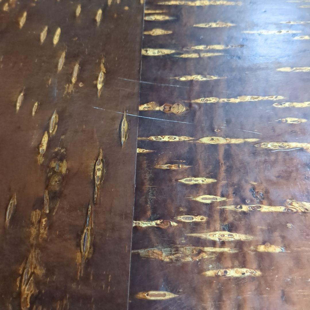 樺細工　キャスター付きポットワゴン　茶道具　飾り棚　ラック　桜　伝統工芸　レトロ